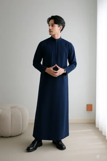 Premium Indonesian Thobe – Blue