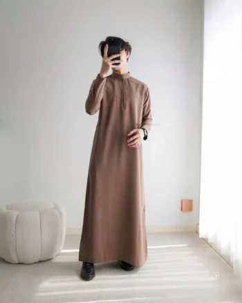 Premium Indonesian Thobe – Chocolate