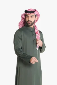 Kuwaiti Thobe | Luxurious Fabric | Green Color